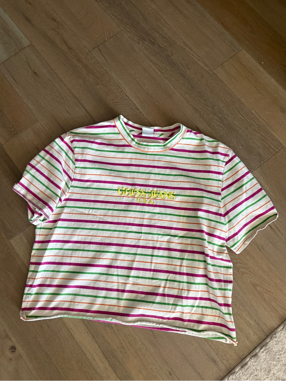 Guess Jeans Striped Tee - sean wotherspoon farmers market produce t shirt collab